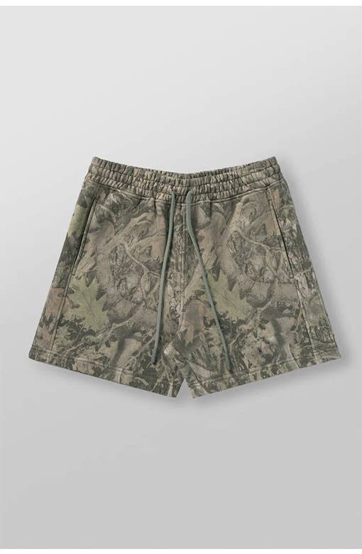 Essential woodland tree camo workout shorts - 4 colors