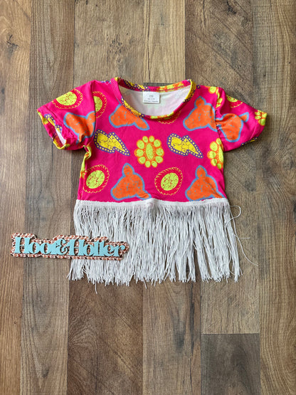 Neon Summer Fringe Top