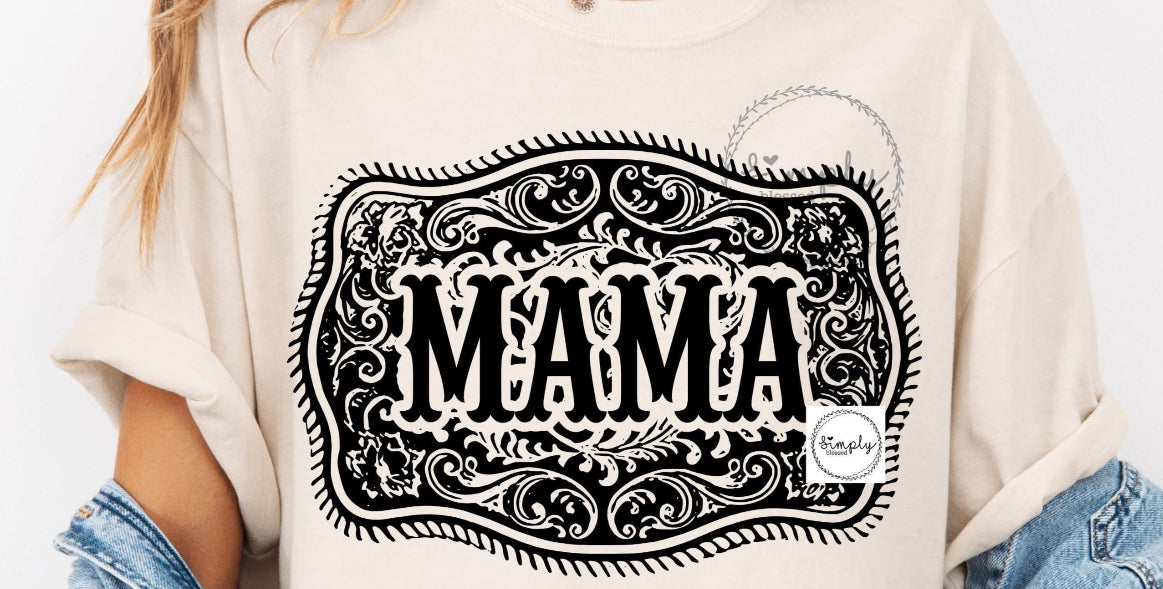 Mama Belt Buckle T-Shirt