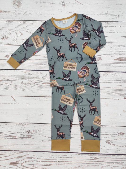 Baby Boy Go Hunting Print Sleepwear Set