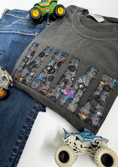 Embroidered  Mama Monster Truck Tee